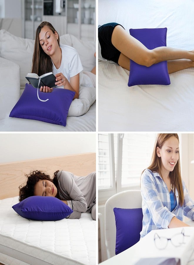 Focustree Microbead Throw Pillow Bedding Neck Pillows with Removable Cover, 16" x 12" Bed and Couch Decorative Pillow for Home Sofa Bedroom Fun Colors Support. Silky, Comfortable (Royal Blue) - Image 5