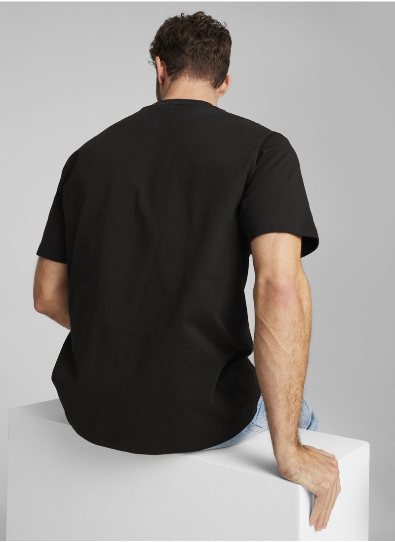 PUMA GRAPHICS Mens Black T-shirt  - Image 4