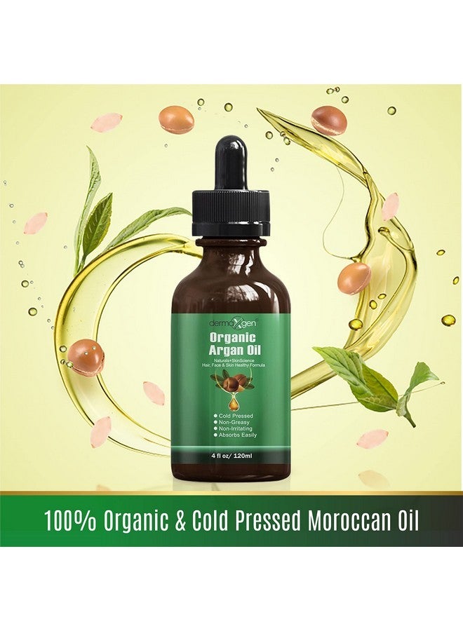 DERMAXGEN Argan Oil -100% Organic & Cold Pressed Moroccan Oil - Anti-Aging Moisturizing Treatment for Face, Hair, Skin & Nails, Acne Scars, Anti-Wrinkle. (4 FL OZ) - Image 4