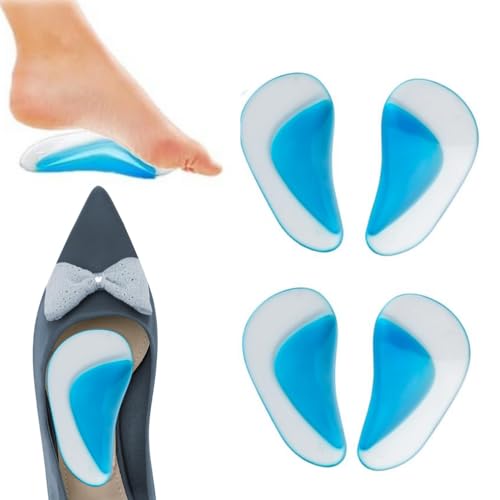 Hodaqe Arch Support Shoe Insoles For Flat Feet, Gel Arch Inserts For Plantar Fasciitis, Adhesive Arch Pad For Relieve Pressure And Feet Pain- 2 Pairs - Image 1