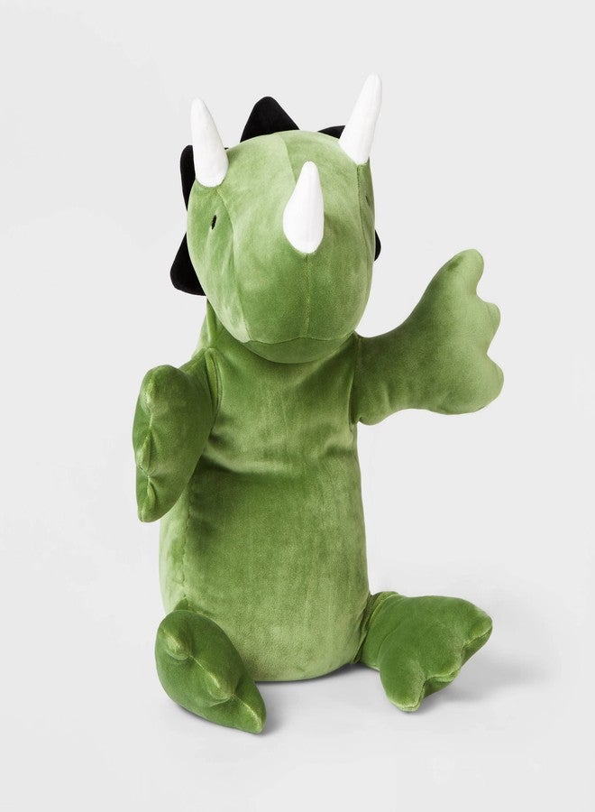 KOWSi® 1.4 LB Weighted Stuffed Triceratops Animals Plush - 16 Inch Squished Long Dinosaur Jumbo Pillow - Soft Green Dino Stuffed Animal Toy - Lumbar Back Cushion Soothing for Kids Adults (Triceratops) - Image 5