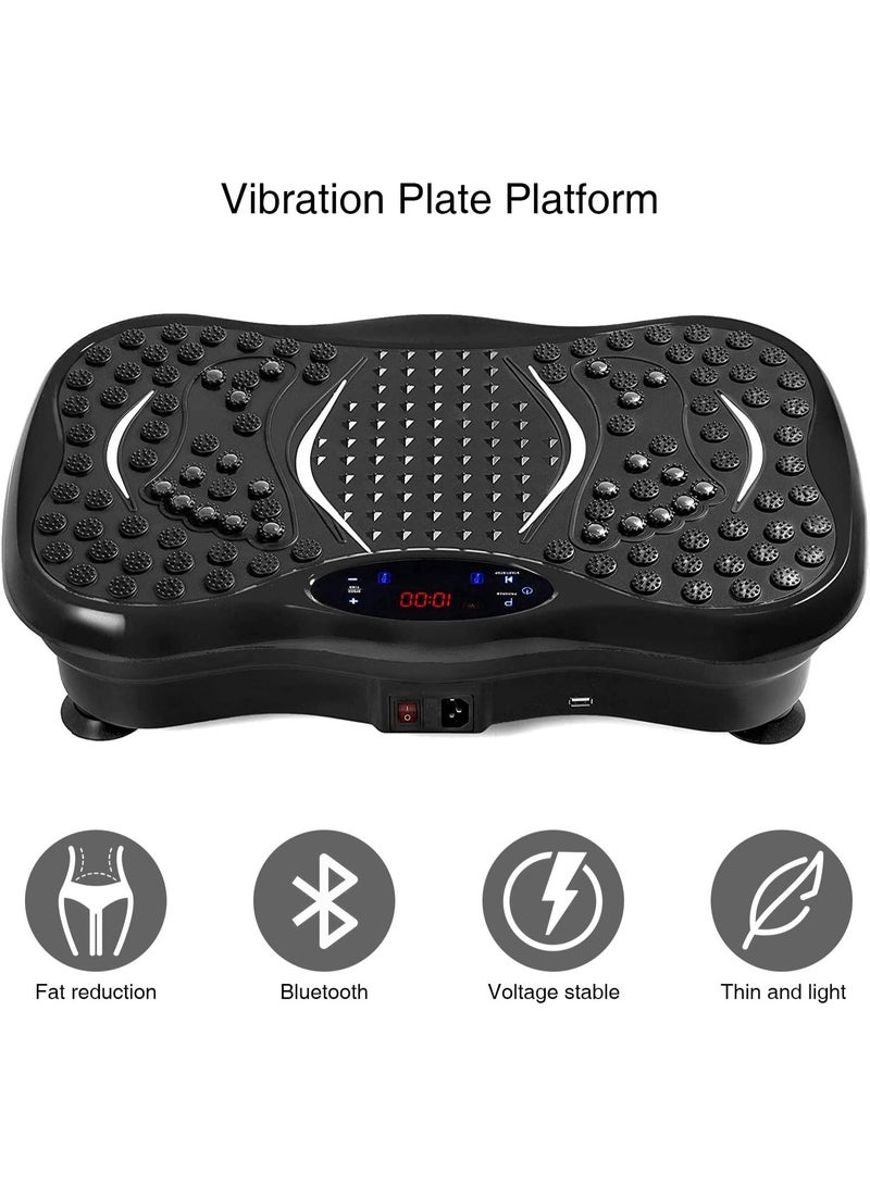 Full Body Vibration Plate Exercise Machine – Home Fitness Platform with Remote Control, Bluetooth, and USB Music - Image 2