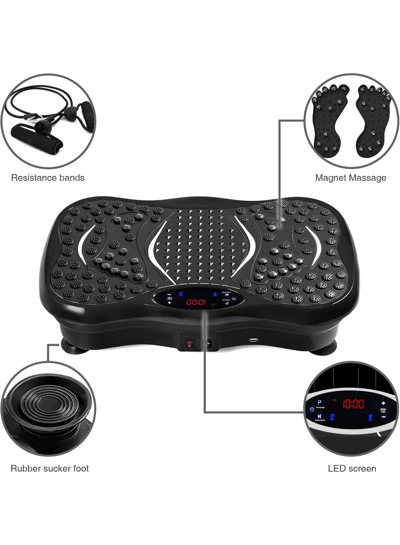 Full Body Vibration Plate Exercise Machine – Home Fitness Platform with Remote Control, Bluetooth, and USB Music - Image 3