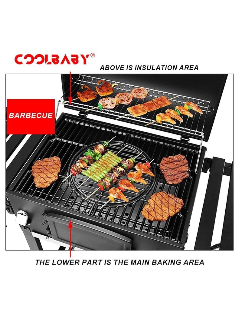 COOLBABY BBQ Outdoor Barbecue Stove Home Villa Courtyard Charcoal Grill 5-10 People Generous Stove