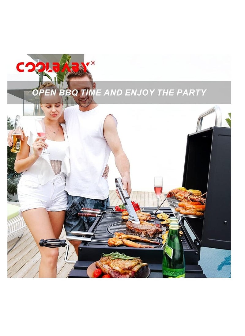 COOLBABY BBQ Outdoor Barbecue Stove Home Villa Courtyard Charcoal Grill 5-10 People Generous Stove