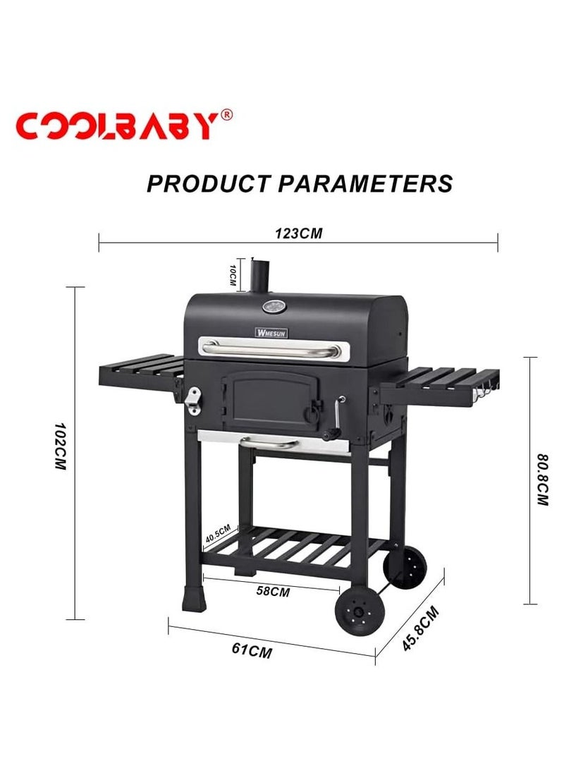 COOLBABY BBQ Outdoor Barbecue Stove Home Villa Courtyard Charcoal Grill 5-10 People Generous Stove