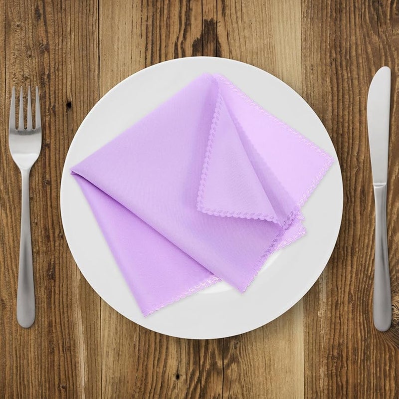 Lightweight Solid Color Cloth Napkins 10pcs for Wedding Party Dinner Table - Image 3
