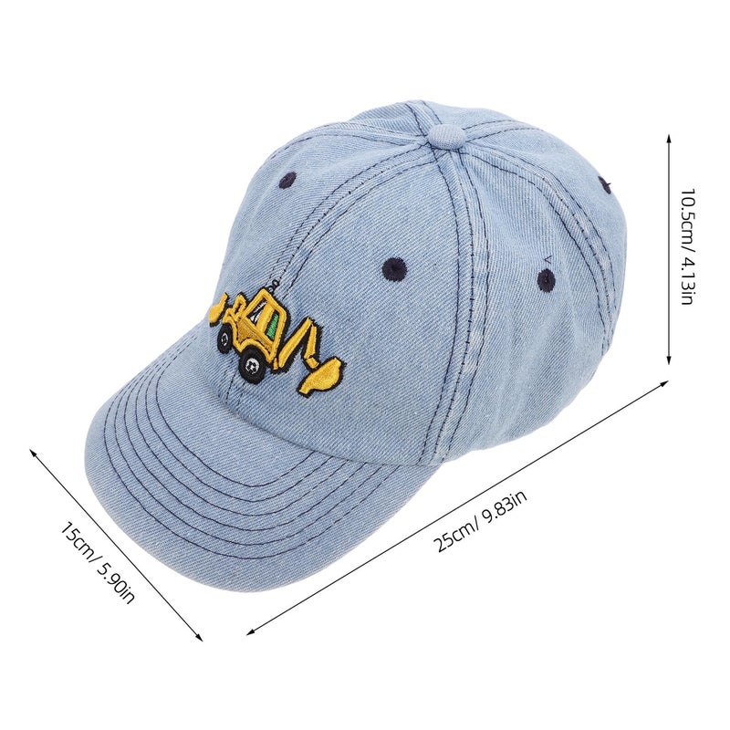Washed Denim Cotton Baseball Cap Wide Brim Sun Hat Adjustable For Summer Outdoor - Image 3