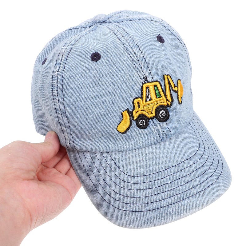 Washed Denim Cotton Baseball Cap Wide Brim Sun Hat Adjustable For Summer Outdoor - Image 5