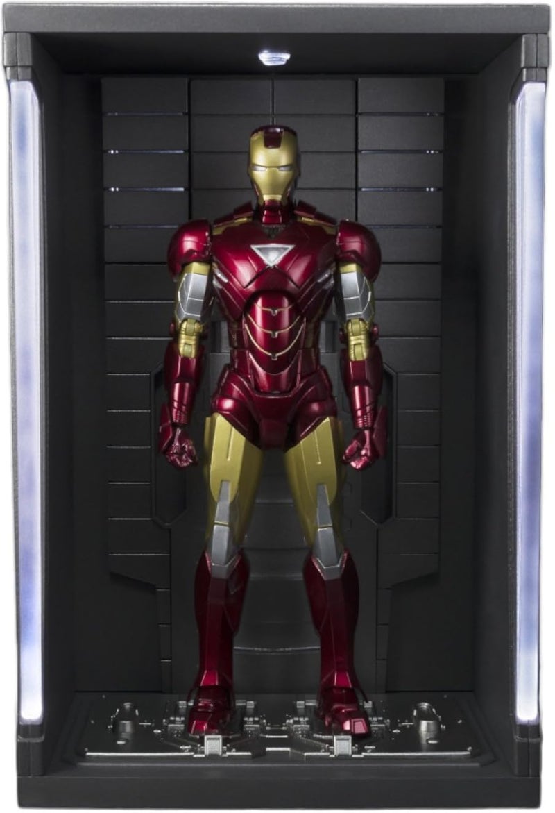 TAMASHII NATIONS BANDAI â€“ Iron Man Mk VI and Set Hall of Armor Figure 15 cm, Marvel Iron Man S.H. Figuarts (bdimv143451)