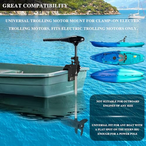 besttruck Universal Transom Trolling Motor Mount for Kayaks/Kayak Motor Mount, Universal Fit for Any Boat with A Flat Stern, For Electric Trolling Motors Only, Not for Outboard Engines of Any Size - Image 2