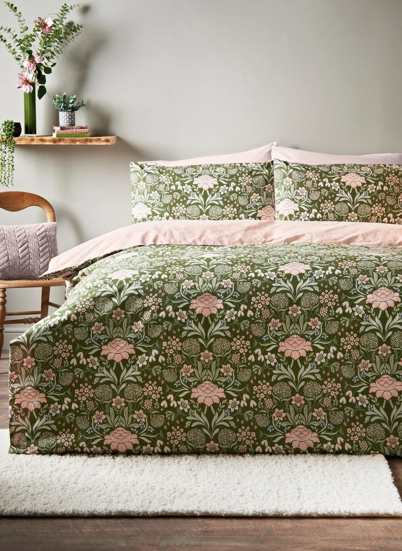 Matalan Green Vintage Floral Duvet Set