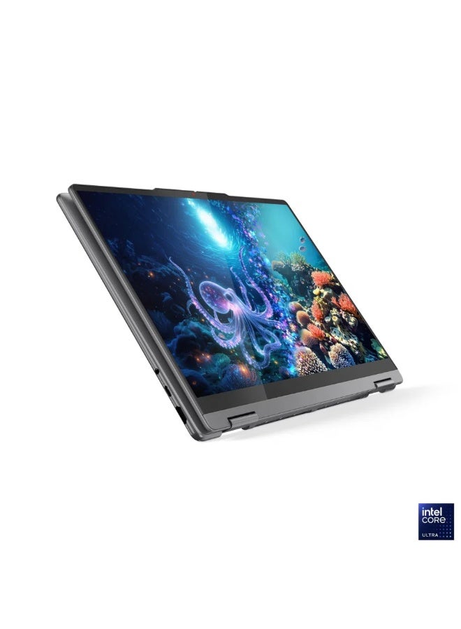 Lenovo Yoga 7 2-in-1 14ILL10 AI Laptop, Intel Core Ultra 7 256V Processor, 16 GB RAM, 512 GB SSD, 14" WUXGA OLED Touch Display, Windows 11 Home, Backlit , Luna Grey, 1 Year Warranty | 83JQ00B1AX English/Arabic Keyboard English/Arabic Luna Grey - Image 5