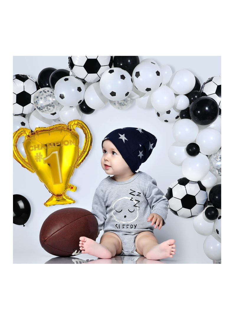 Generic - Soccer Party Balloons Arch Kit Soccer Balloon Party Decorations Include Soccer Championship Trophy Foil Balloons Green White Black Latex Balloons for Birthday Soccer Sports Themed Party Supplies - Image 1