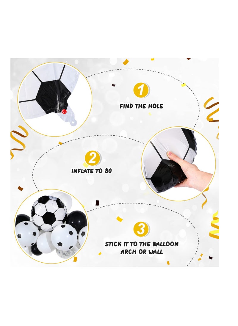Generic - Soccer Party Balloons Arch Kit Soccer Balloon Party Decorations Include Soccer Championship Trophy Foil Balloons Green White Black Latex Balloons for Birthday Soccer Sports Themed Party Supplies - Image 1