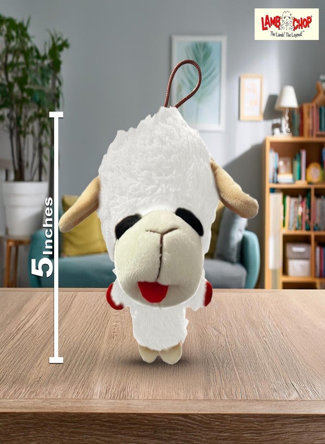 Multipet Knobby Noggins Lamb Chop Dog Toys | Lambchop Knobby Noggins Pet Toy | Squeaky Dog Toy Plush | 5" | Officially Licensed | 3 Pack (Black + Brown + White) - Image 4