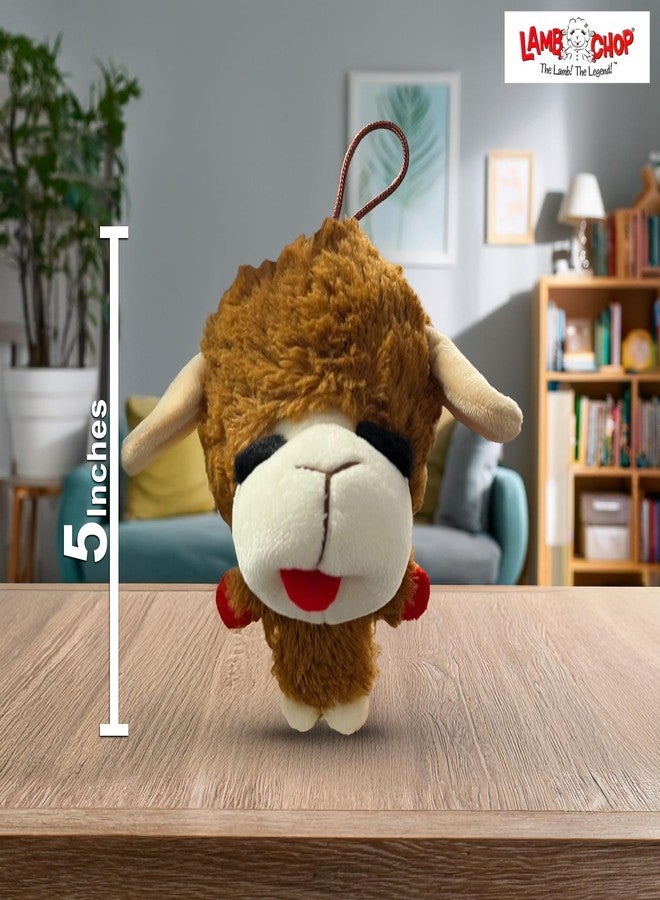 Multipet Knobby Noggins Lamb Chop Dog Toys | Lambchop Knobby Noggins Pet Toy | Squeaky Dog Toy Plush | 5" | Officially Licensed | 3 Pack (Black + Brown + White) - Image 2