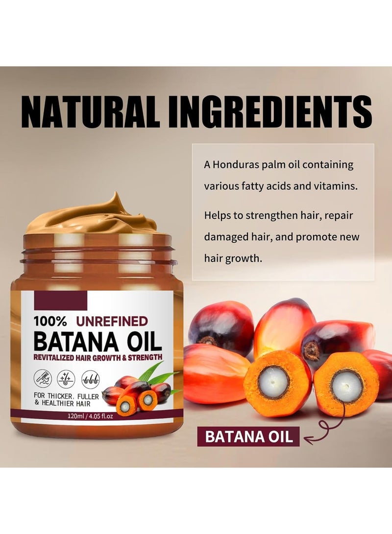 Batana Oil Hair Growth Cream, Batana Hair Cream, Thicker and Fuller Hair, Batana Oil for Hair Growth, Batana Improves Hair Shine - Image 3