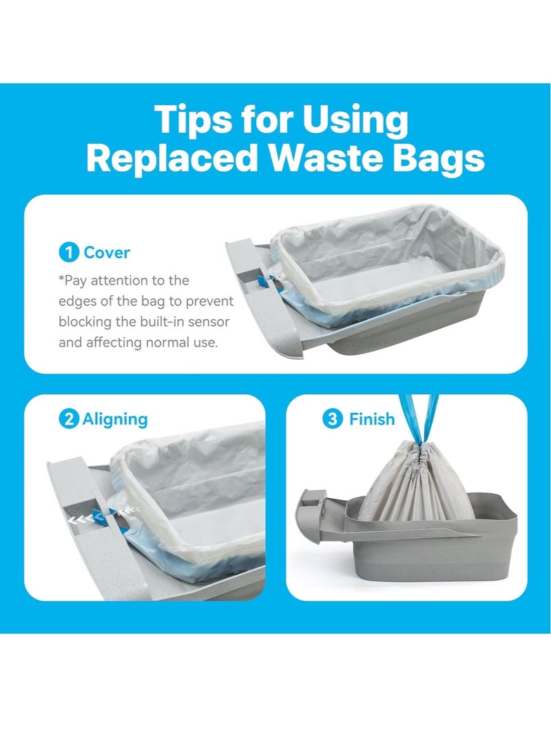 Neakasa - Neakasa⁺ M1 Open-Top Self-Cleaning Cat Litter Box Trash Bags. Replaced Waste Bags-2 Rolls (30 Bags) Cat Litter Waste Receptacles Bags for M1 Open-Top Self-Cleaning Cat Litter Box [10-14 Days Estimated Use For Each Bag] - Image 1
