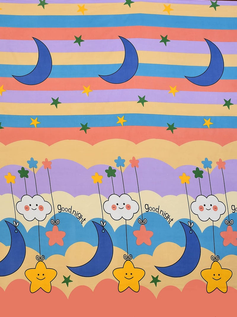 MORADO Premium Glace Cotton Cartoon Design Duvet Cover - Single, Blue Color with Zipper - Image 5