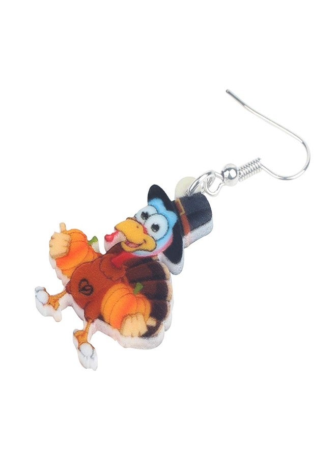 NEWEI Acrylic Thanksgiving Anime Turkey Earrings For Women Fashion Charm Jewelry Gifts (Multicolor) - Image 4