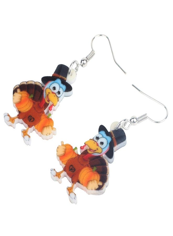 NEWEI Acrylic Thanksgiving Anime Turkey Earrings For Women Fashion Charm Jewelry Gifts (Multicolor) - Image 3