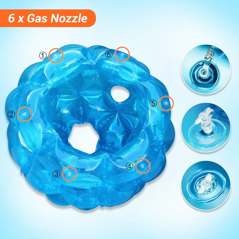 Theefun 2 Pack Bumper Balls: 36inch Inflatable Sumo Ball - Durable PVC Vinyl Material Body Bubble Soccer Ball - Giant Human Hamster Knocker Body Zorb Ball for Kids and Adults Physical Outdoor Toys, Blue - Image 2