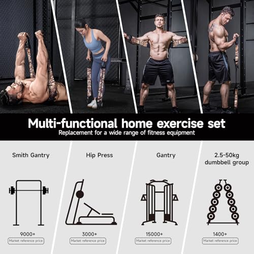 Innstar Multi-Function Resistance Bands for Working Out, Push Up Exercise Bands Resistance Bands Set for Bench Press Gym Equipment, Home Workout, Travel Portable - Image 4