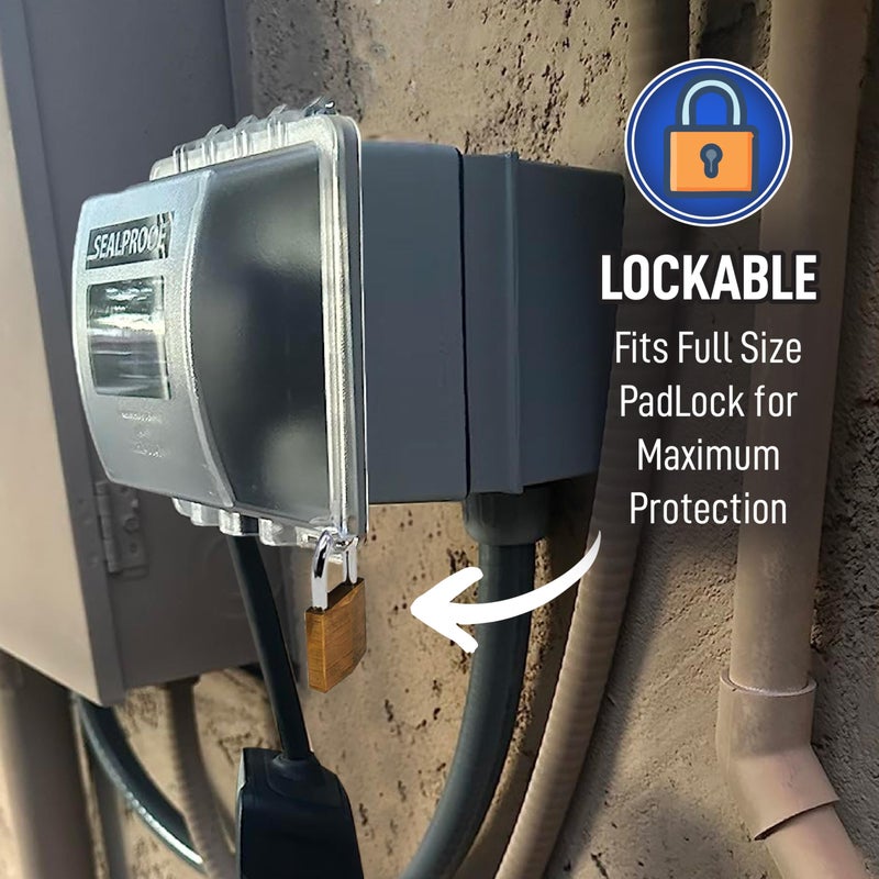 Sealproof 2-Gang Extra Deep in Use Outdoor Outlet Cover | Weatherproof, Lockable, UL Extra Duty Compliant, 45-in1 Configurations - Image 5