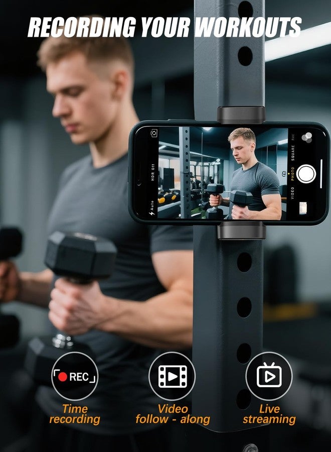 MOKPR Gym Magnetic Phone Holder【Strong Magnets】- 360 Adjustable Magnetic Phone Mount, Phone Holder Gym Accessories for Men Women Compatible with All Smartphones 4.7-7" - Image 5