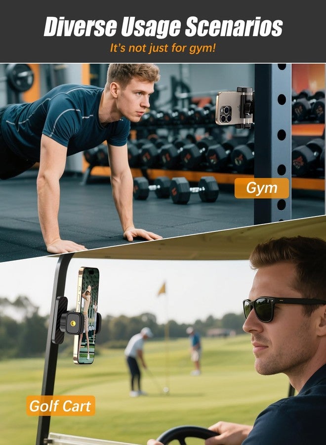 MOKPR Gym Magnetic Phone Holder【Strong Magnets】- 360 Adjustable Magnetic Phone Mount, Phone Holder Gym Accessories for Men Women Compatible with All Smartphones 4.7-7" - Image 3