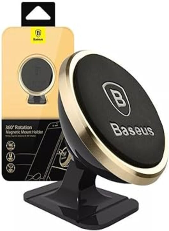 Baseus 360° Adjustable Magnetic Phone Mount - Gold