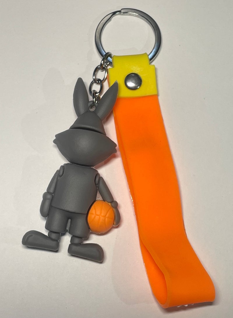 ميدالية مفاتيح كرتونية مميزة اكسسوار مميز سلسلة مفاتيح بتصميم شخصية أرنب مع شريط يتناسب مع مفاتيح السيارة والمحفظة والحقيبة هدية رائعة وجميلة - Image 3