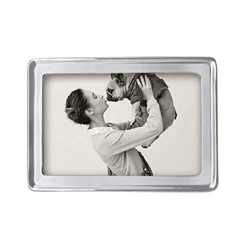 MARIPOSA Signature 4X6 Frame | Silver | Brillante | Frames | Decorative Photo Frames | Recycled SANDCAST Aluminum | Handmade in Mexico - Image 1