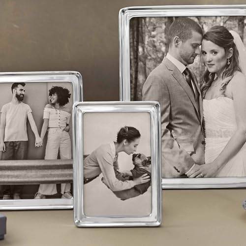 MARIPOSA Signature 4X6 Frame | Silver | Brillante | Frames | Decorative Photo Frames | Recycled SANDCAST Aluminum | Handmade in Mexico - Image 2