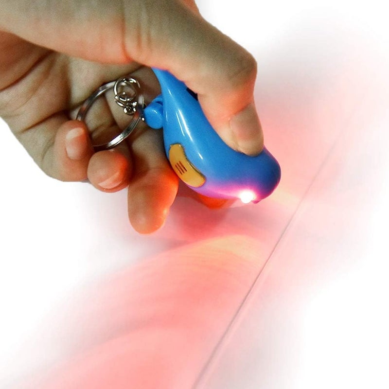 klarako Whistle Key Finder Voice Control Bird Shape Keychain Mini Key Anti-Lost Tracer Finder with LED Light Suitable for Key Wallet Cellphone(Blue) - Image 4