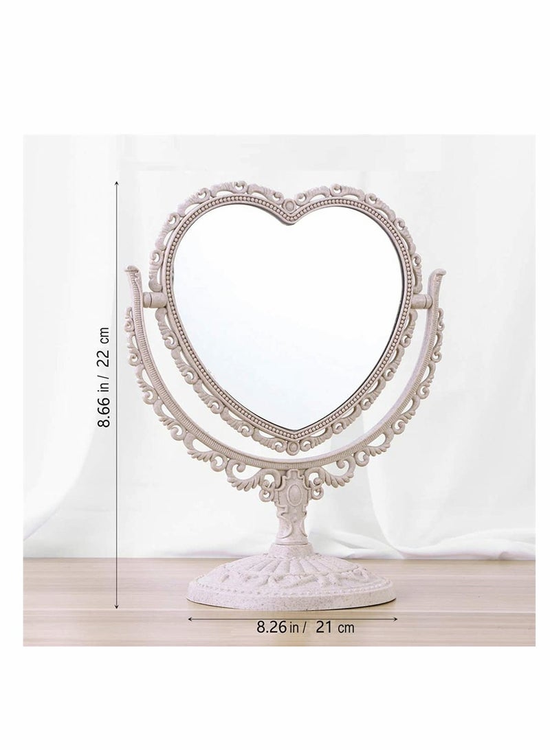 Generic Charming Double-Sided Makeup Mirror, Lightweight Rotatable Dresser Mirror for Bathroom & Bedroom (1 Pack, Beige), Suitable for Beauty Lovers!  - Image 2