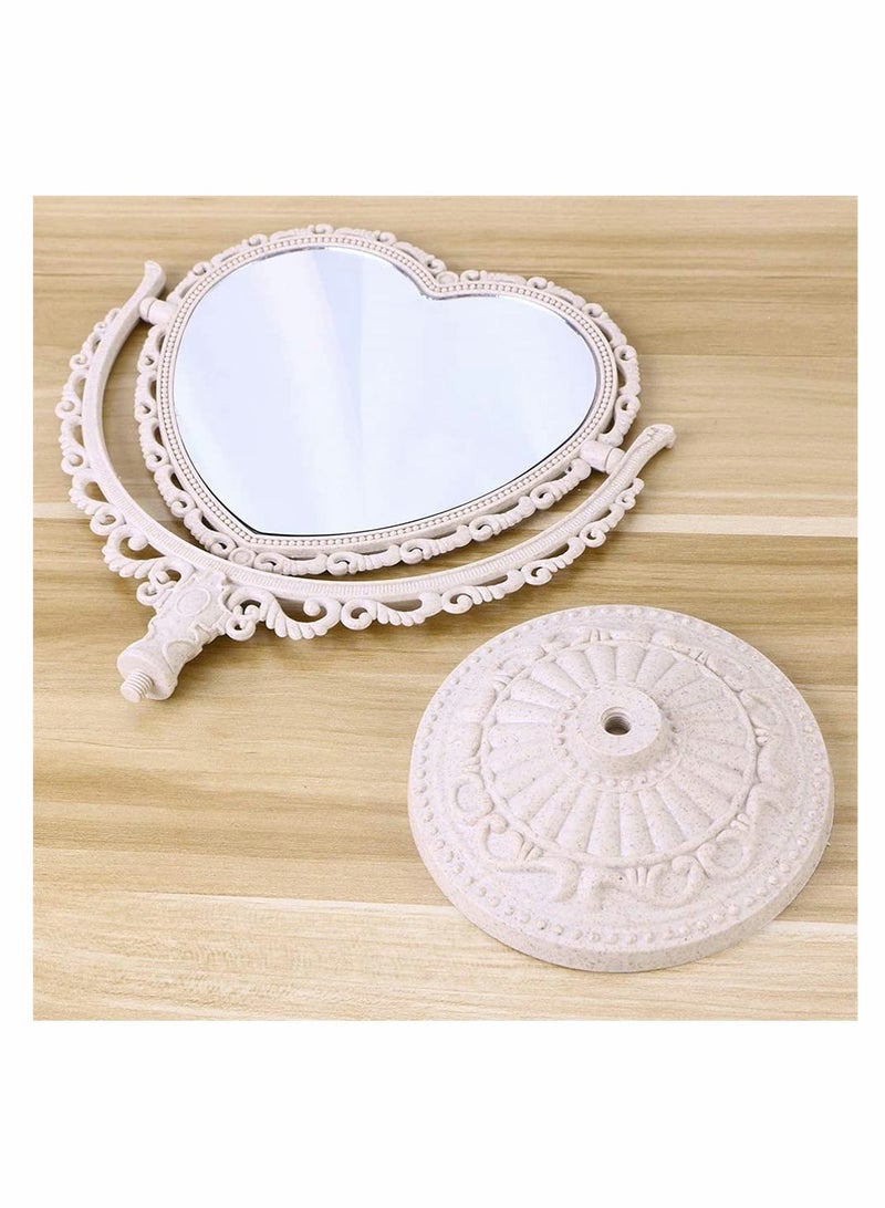 Generic Charming Double-Sided Makeup Mirror, Lightweight Rotatable Dresser Mirror for Bathroom & Bedroom (1 Pack, Beige), Suitable for Beauty Lovers!  - Image 3