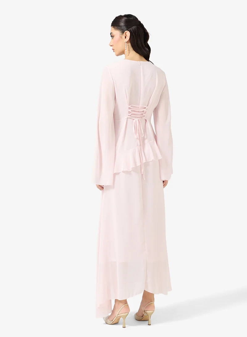 خزانة فستان - بخصر منخفض وكشكش