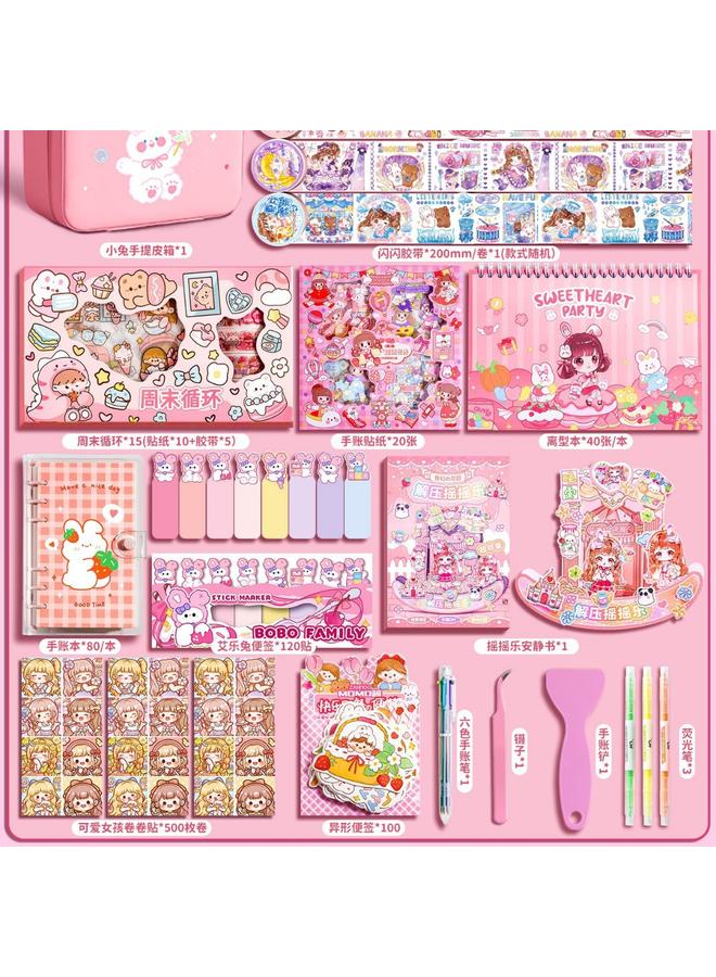 Bluejw 2024 Hand Account Holding Bucket New Cute Hand Account Suit Gift Box Hand Account Book Girl's Toy Children's Day Gift - Image 1