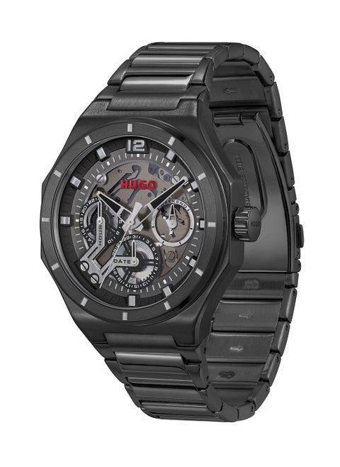 HUGO BOSS ROUND ANALOG MEN'S BLACK CASE WATCH - 1530379