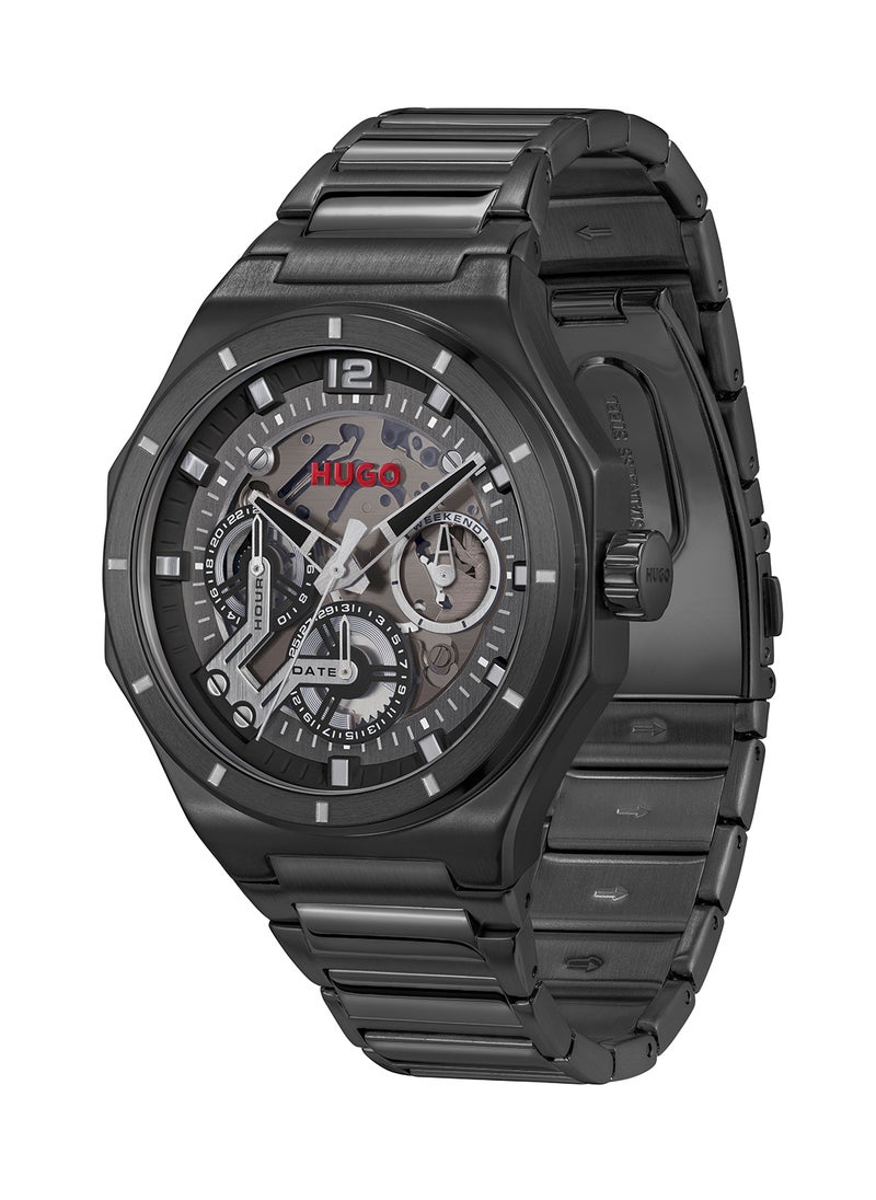 HUGO BOSS HUGO BOSS ROUND ANALOG MEN'S BLACK CASE WATCH - 1530379  - Image 1