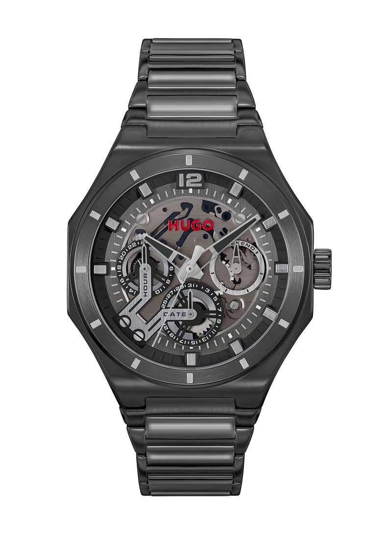 HUGO BOSS HUGO BOSS ROUND ANALOG MEN'S BLACK CASE WATCH - 1530379  - Image 2
