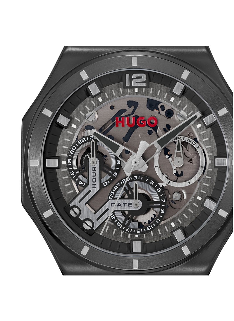 HUGO BOSS HUGO BOSS ROUND ANALOG MEN'S BLACK CASE WATCH - 1530379  - Image 4