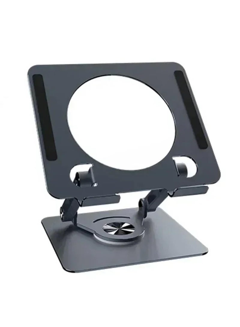 Aluminum iPad Stand  Swivel Tablet Stand for iPad with 360 Rotating Base, Foldable Adjustable Holder for Drawing, Compatible with iPad Pro/Air/Mini and More  - Image 1