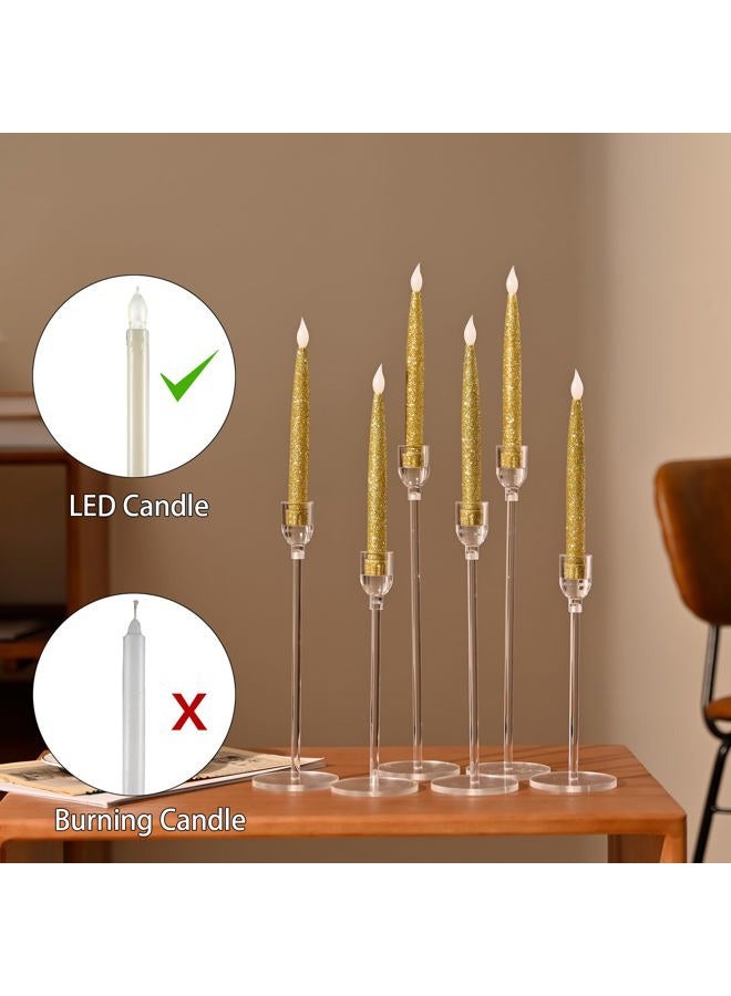 Vincidern 18PCs Candlestick Holder Clear Taper Candle Holders Set, Candle Holders for Candlesticks, Acrylic Candle Standfor Christmas Events Party Wedding Reception Table Centerpiece Decorations - Image 3