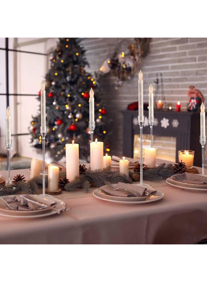 Vincidern 18PCs Candlestick Holder Clear Taper Candle Holders Set, Candle Holders for Candlesticks, Acrylic Candle Standfor Christmas Events Party Wedding Reception Table Centerpiece Decorations - Image 5