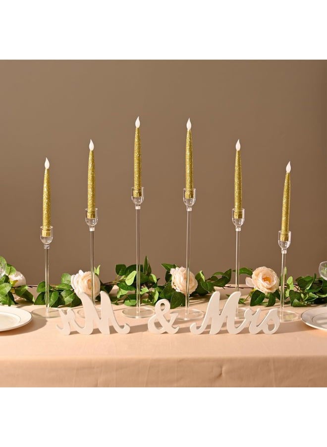 Vincidern 18PCs Candlestick Holder Clear Taper Candle Holders Set, Candle Holders for Candlesticks, Acrylic Candle Standfor Christmas Events Party Wedding Reception Table Centerpiece Decorations - Image 2
