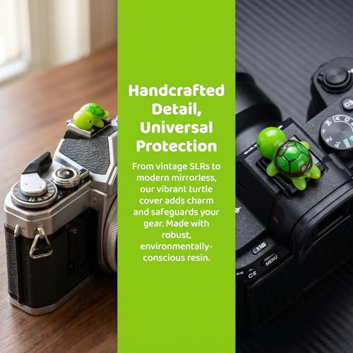 MENGSOOD Camera Hot Shoe Cover, Cute Hot Shoe Cap, Hot Shoe Protector Compatible with Sony Fujifilm Fuji Canon Nikon Pentax Leical Panasonic (2pcs Tortoise) - Image 5