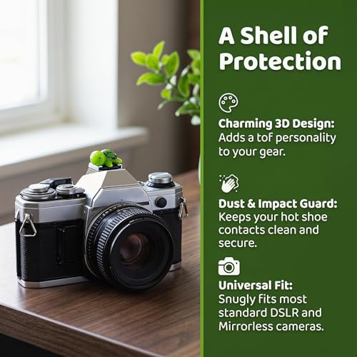 MENGSOOD Camera Hot Shoe Cover, Cute Hot Shoe Cap, Hot Shoe Protector Compatible with Sony Fujifilm Fuji Canon Nikon Pentax Leical Panasonic (2pcs Tortoise) - Image 4